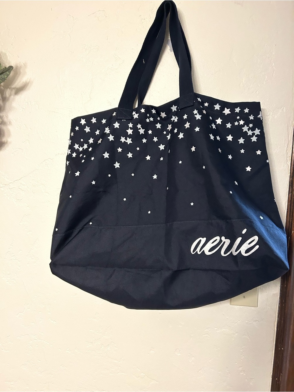 aerie Navy Star-Print  Tote